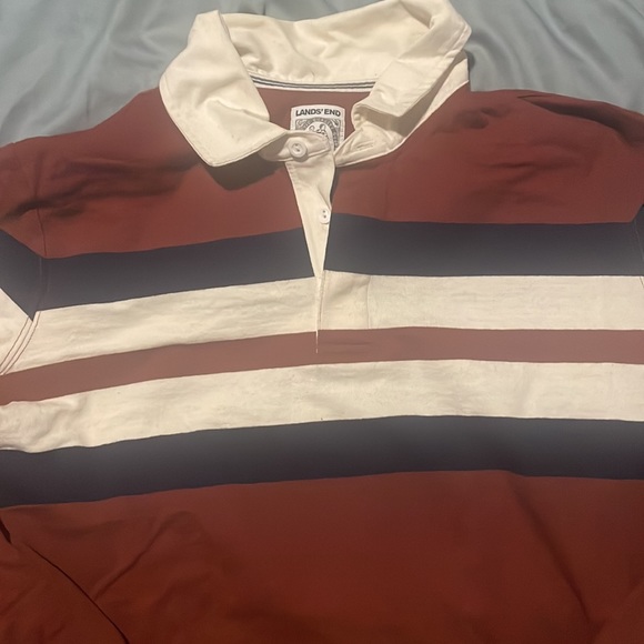 Lands' End Shirts Mens Large Lands End Rugby Shirt Poshmark